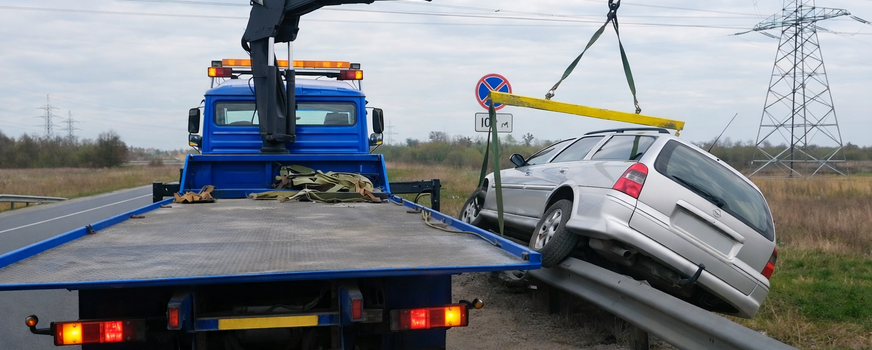 Подъем автомобиля из кювета